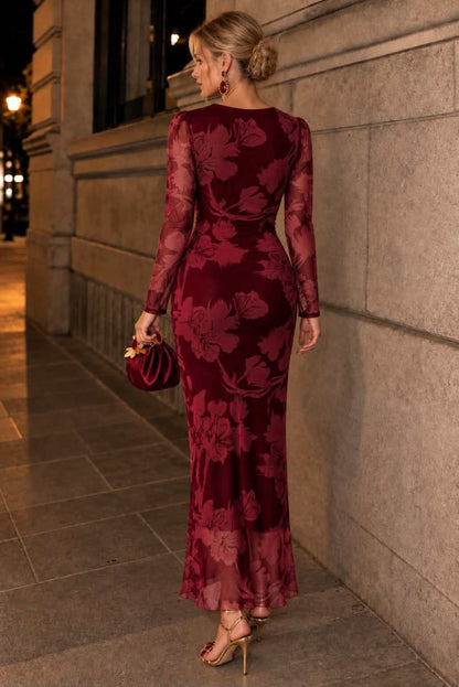 Vestido  midi drapeado estampado