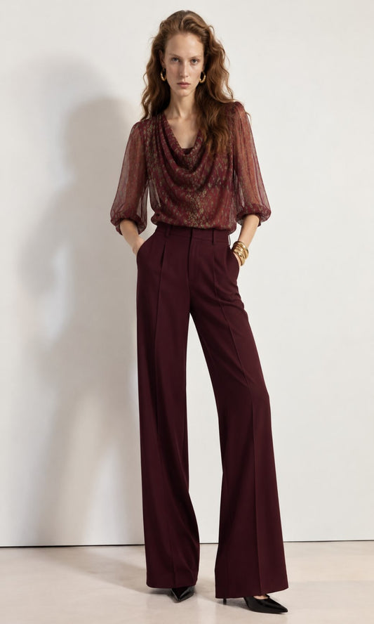 Top de tul estampado