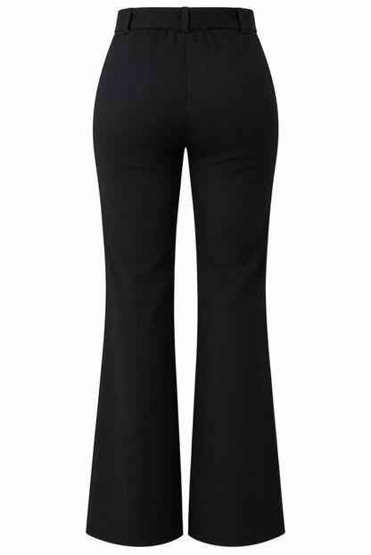 Pantalón flare con cinturón