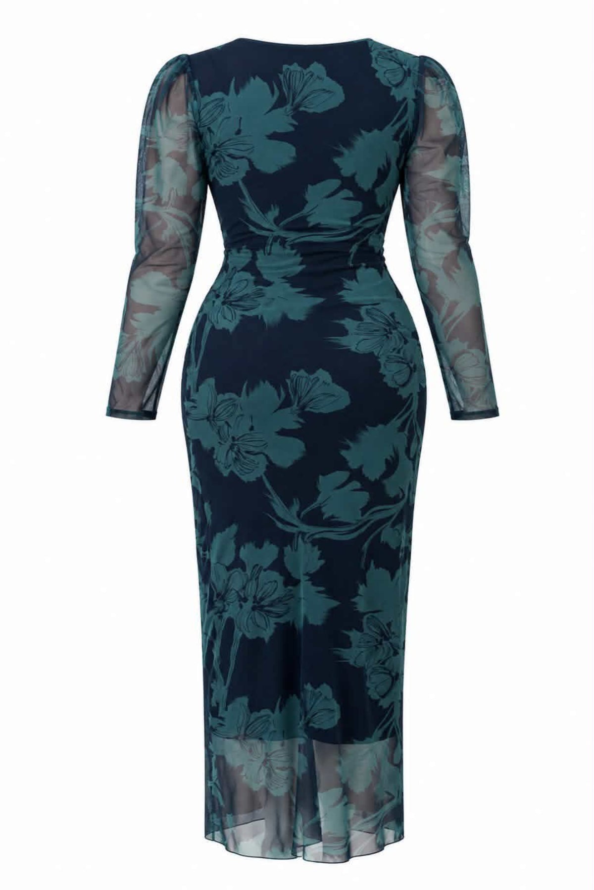 Vestidi midi drapeado estampado