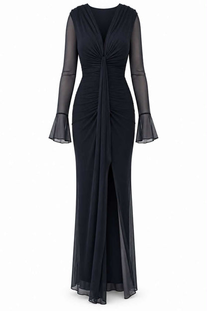 Vestido tul con abertura