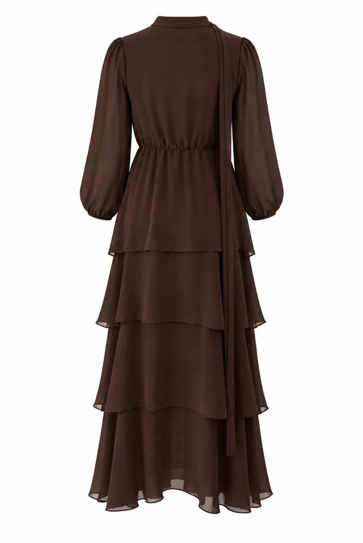 Vestido fluido con volantes