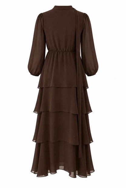 Vestido fluido con volantes