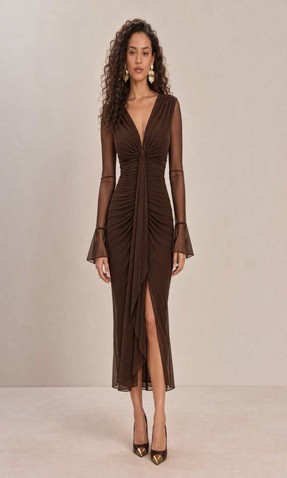 Vestido tul con abertura