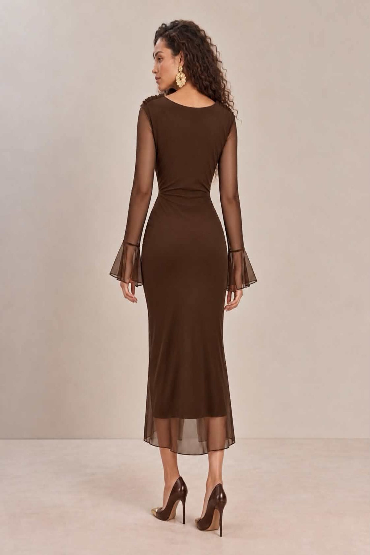 Vestido tul con abertura