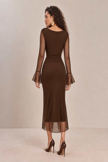 Vestido tul con abertura