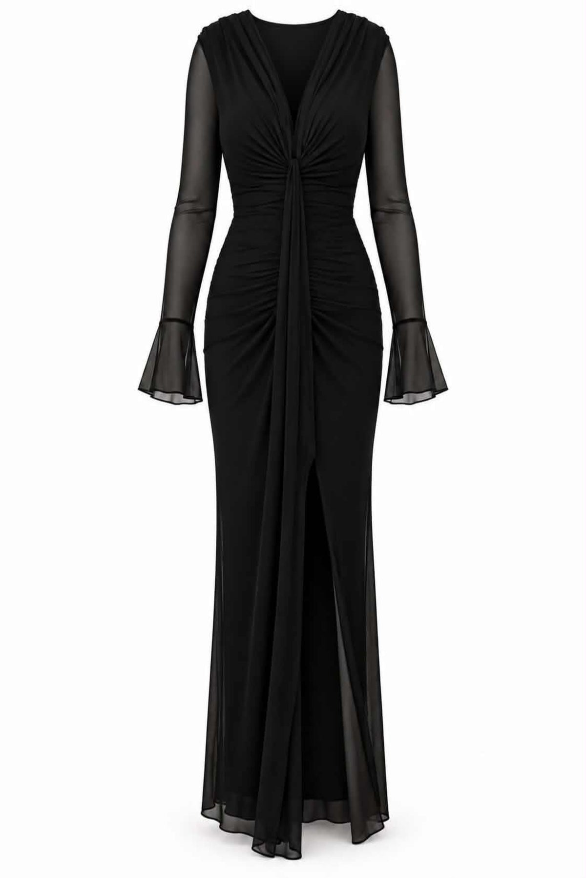 Vestido tul con abertura