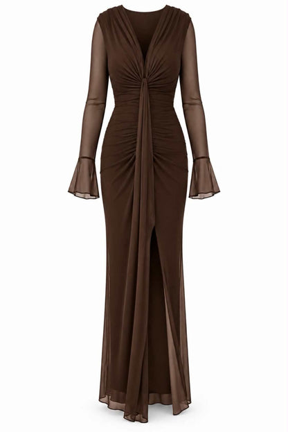 Vestido tul con abertura
