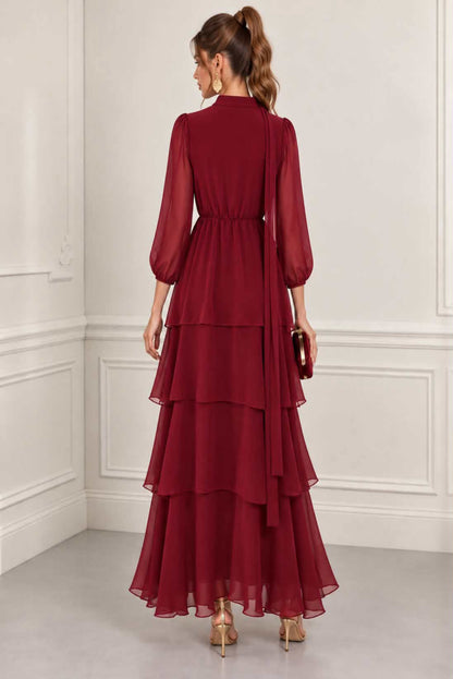 Vestido fluido con volantes
