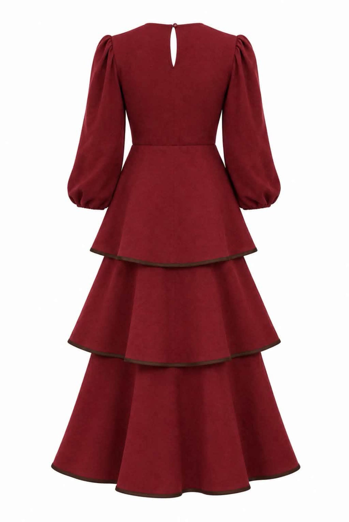 Vestido midi con volantes