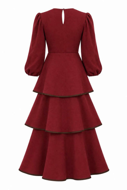 Vestido midi con volantes
