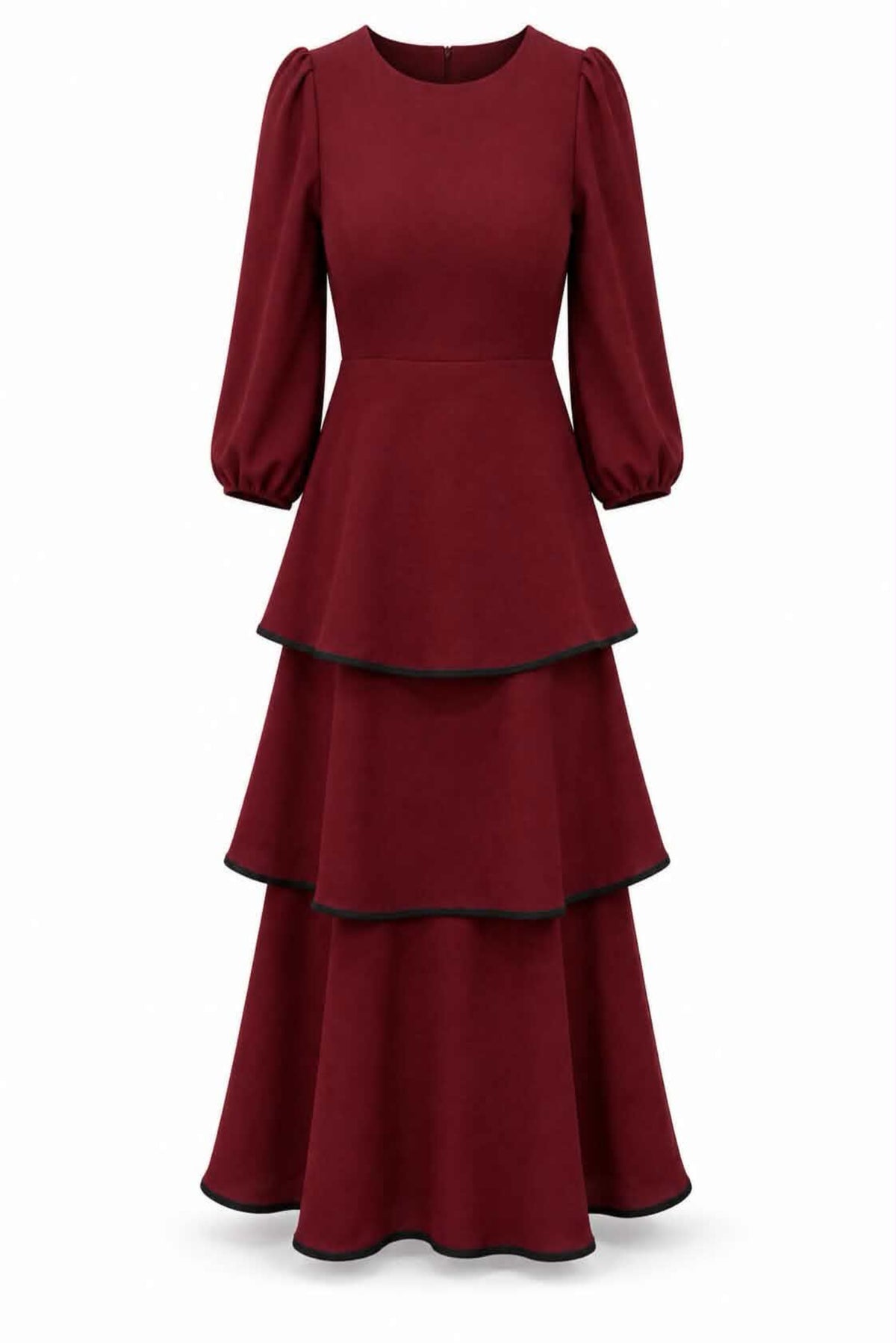 Vestido midi con volantes