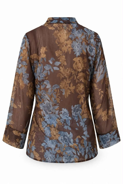 Blusa semitransparente estampado floral