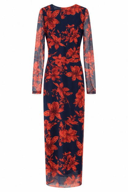 Vestido midi estampado floral
