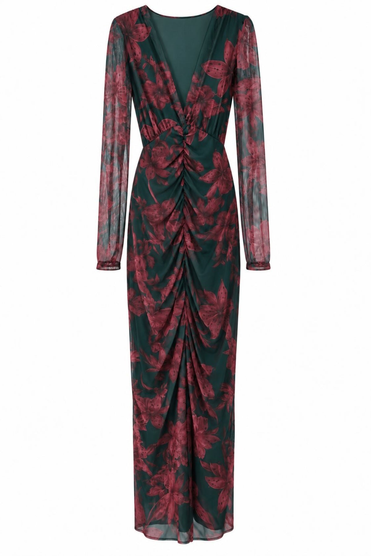 Vestido midi estampado floral