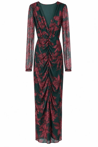 Vestido midi estampado floral