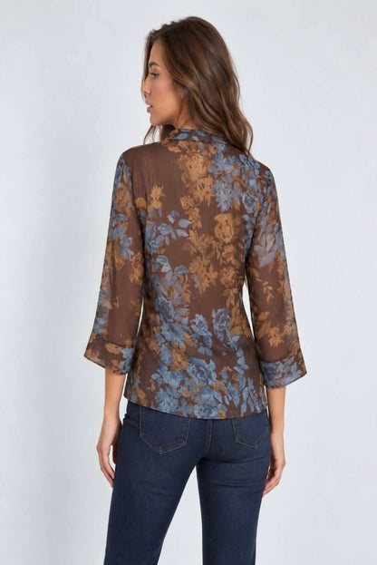 Blusa semitransparente estampado floral