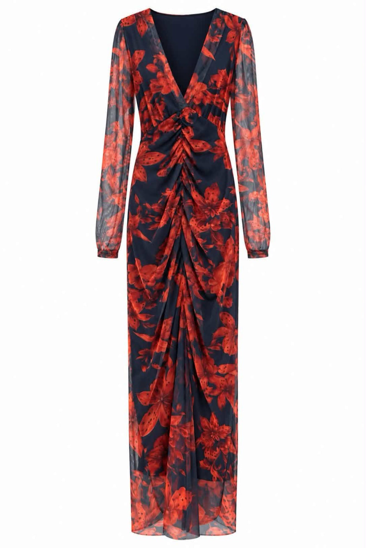 Vestido midi estampado floral