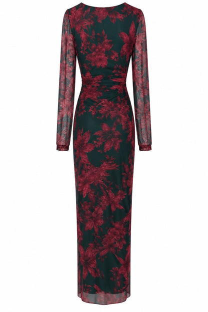Vestido midi estampado floral