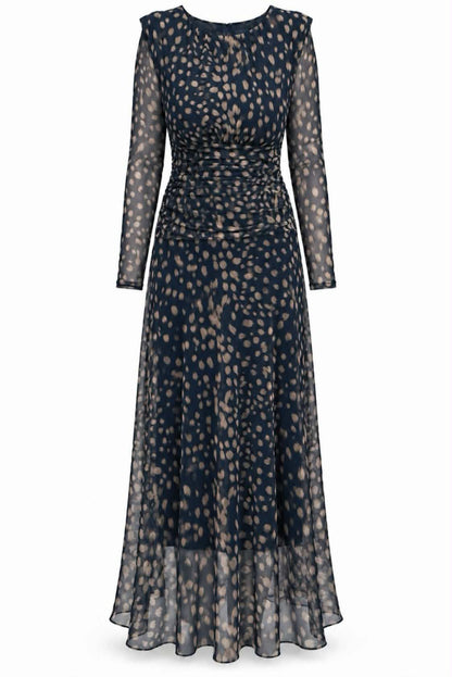 Vestido tul estampado hombreras