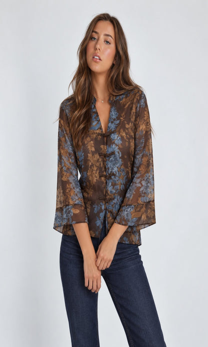 Blusa semitransparente estampado floral