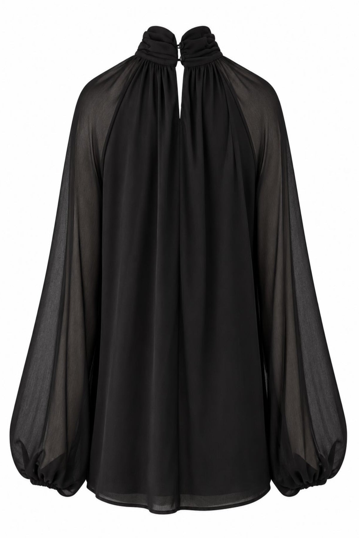Blusa fluida con cuello alto