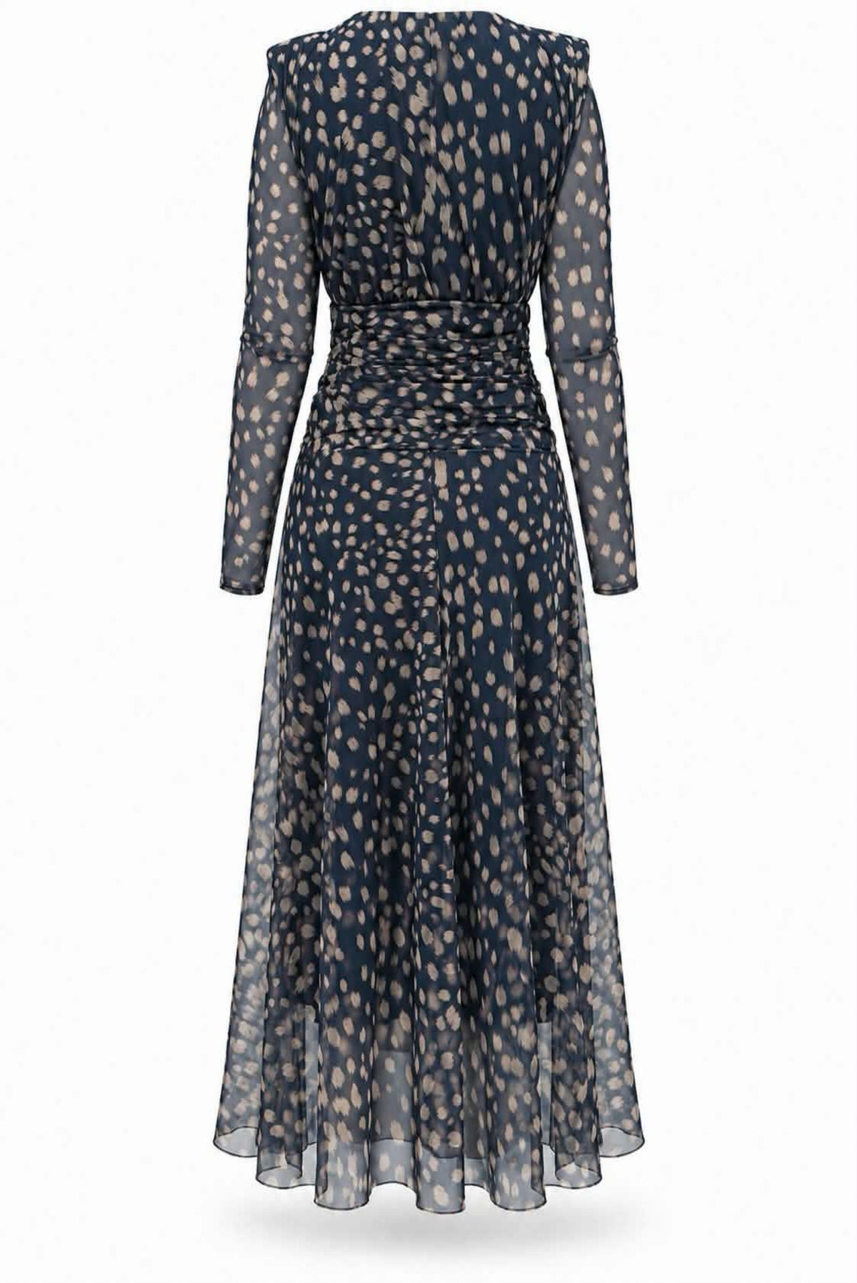Vestido tul estampado hombreras