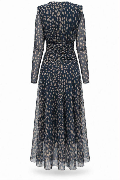 Vestido tul estampado hombreras