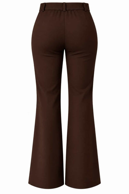 Pantalón flare con cinturón