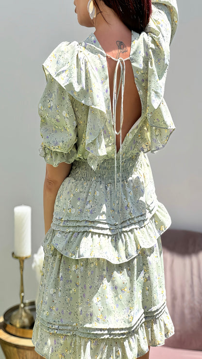 Robe courte fleurie 