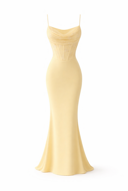Vestido fiesta combinado encaje