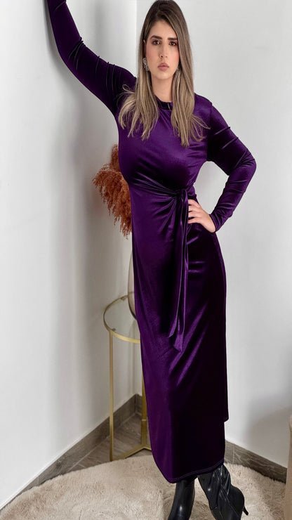 Vestido midi terciopelo