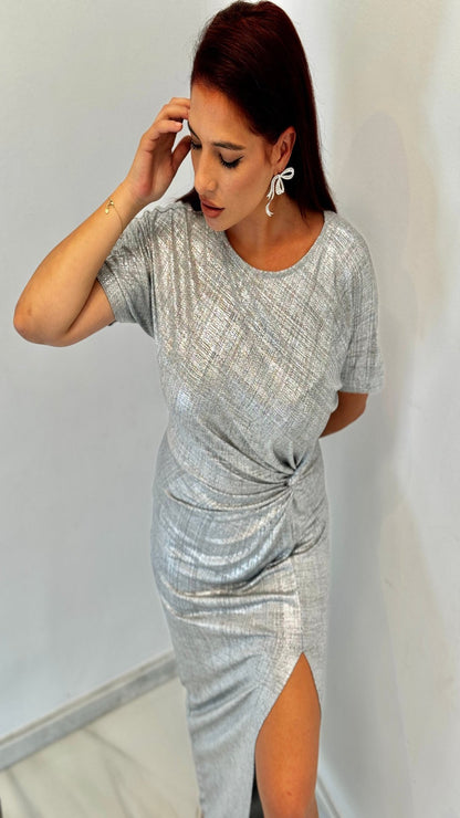 Robe argentée