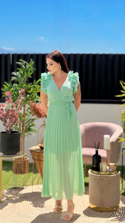 Robe midi plissée