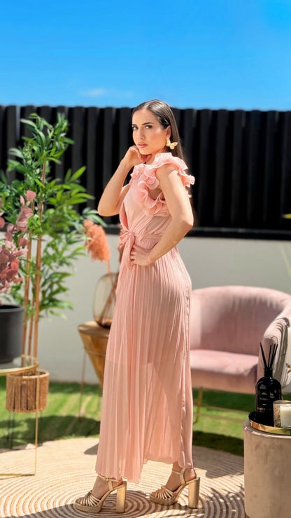 Robe midi plissée