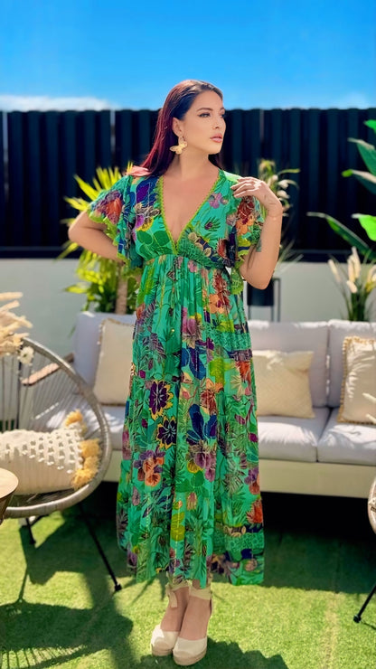 Vestido largo tropical