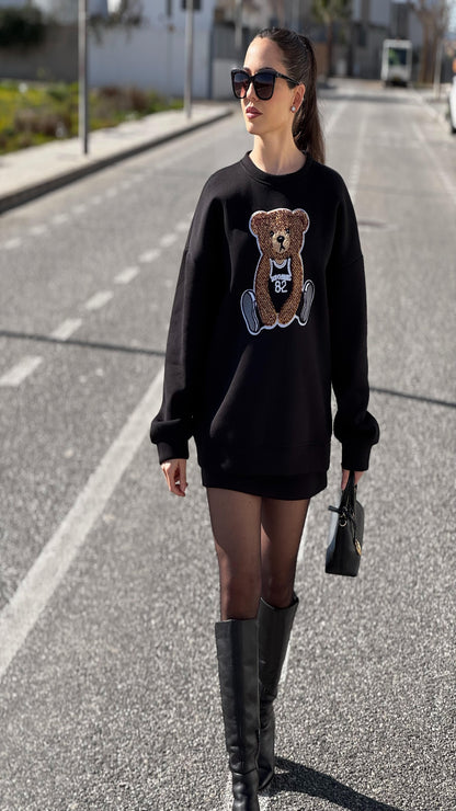 Sudadera estampación oso