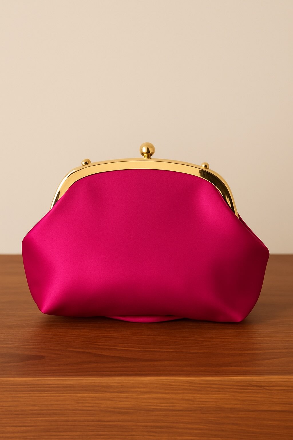 Bolso flor satinado