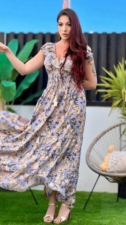 Robe longue imprimé fleuri