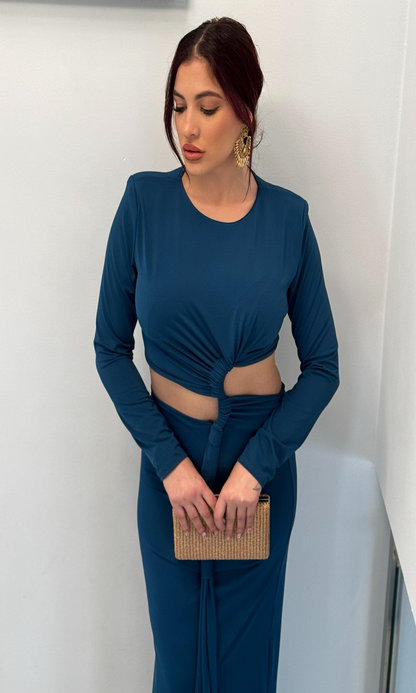 Vestido largo cut out