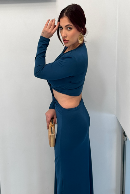 Vestido largo cut out