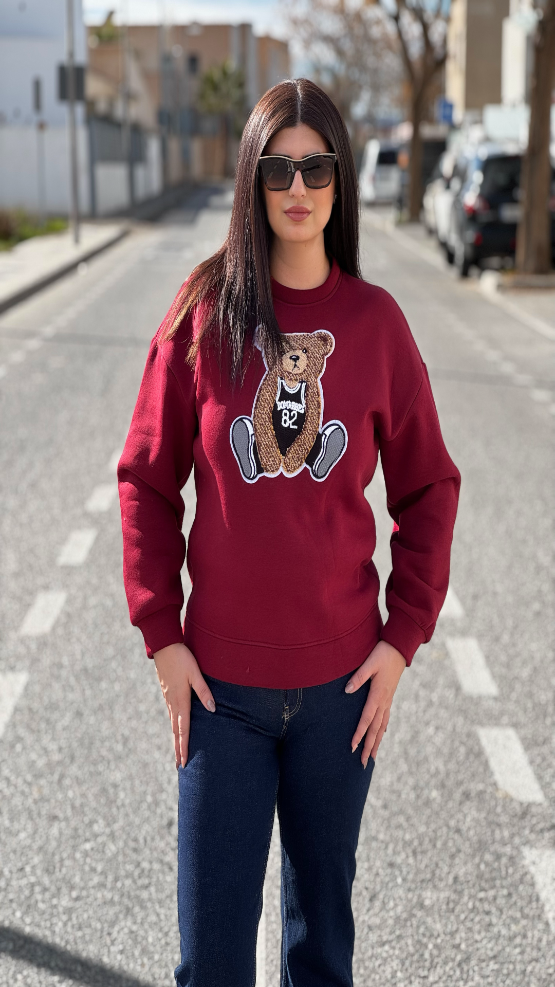 Sudadera estampación oso